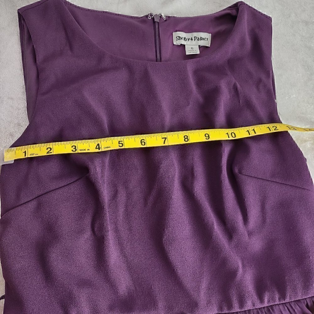 Shelby & Palmer Purple Pleated Dress Size 6 - Picture 6 of 11